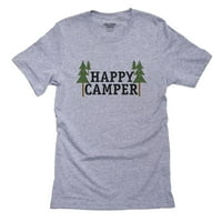Happy Camper-Cool veliki Print sa Park Trees Muška siva majica