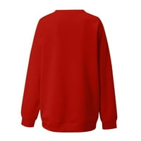 Ženski puloveri Odjeća dame proljeće jesen zimski pulover ženski ženski O-izrez Casual duksevi crveni