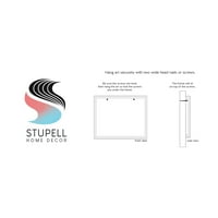 Stupell Industries Bold savremeni oblici geometrijski potezi boje linije slikarstvo crno uokvirena Umjetnost
