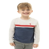 S. Polo Assn. Majica sa dugim rukavima za dječaka Colorblock, veličine 2T-5T