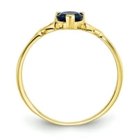 Primal Gold Karat Yellow Gold Geniune Pink Tourmaline Birthstone Ring