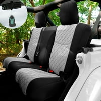 Grupa AFCM5003Grayrear Siva Neoprene Custom Custom Sjedalo za sjedalo za - Jeep Wrangler JK 4dr sa osvježivačem