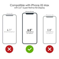 Case za razlikovanje za iPhone XS MA - Custom Ultra tanka tanka tvrda crna plastična plastična poklopac