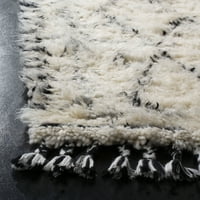 Kenija Kostadin Geometrijska prostirka vune, bjelokosti crna, 8 '10'