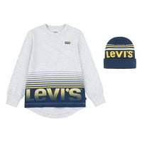 Levi's Boys grafički set majica i kapica za duge rukave, veličine 4-18