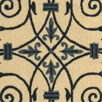 Chelsea Aragon Geometric Carders Propise vunene površine, bjelokosti tamno plava, 8'9 11'9
