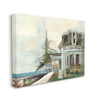 Stupell Industries meka pastelna Jezerska arhitektura pejzažna slika dizajnirana od strane trećeg i zida