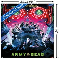 Netfli Army iz mrtvih - lubanji zidni poster sa pushpinsom, 22.375 34