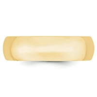 Finest zlato 10k žuto zlato LTW Comfort Fit Band, veličina 5