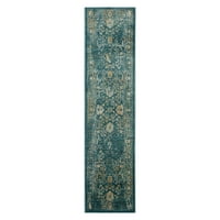 Evoke Bertrand Tradicionalni tepinski tepih u nevolji, Bež tirkizni, 5'1 7'6