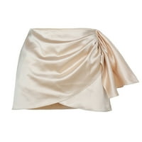 Voguele Dame Mini suknje ruffle suknje ljuljački odmor vintage beige s