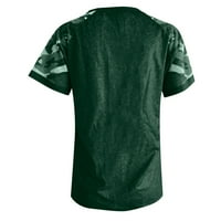 Casual Tops za žene kratki rukav Print o-izrez Tank Workout Shirts Loose Tees T Shirts Basic Tee Tops