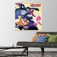 Boruto: Naruto sljedeće generacije - Grupni zidni poster sa drvenim magnetskim okvirom, 22.375 34