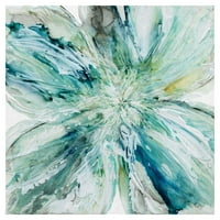 Remek-djelo Umjetnička galerija Blossom Bursts Aqua Cvjetni od Carol Robinson Canvas Art Print