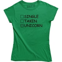 Muška Single Taken Unicorn konj grafički sestra dečko ženska T-Shirt