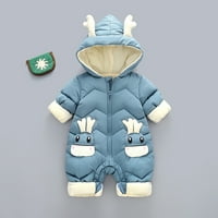 Hunpta vanjska odjeća kombinezon sa kapuljačom od jelena kombinezon za bebe kaput za zimske uši debeli