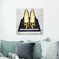 Wynwood Studio Fashion and Glam Wall Art canvas Prints' Out on the Town Books ' Books - žuta, crna