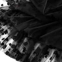 Lhked suknje za žene ženska duga Tul Tutu suknja 3D cvjetni vez jednobojna mrežasta Midi ljuljačka suknja